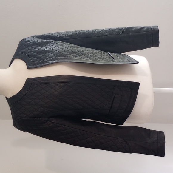 Halogen Jackets & Blazers - Halogen black leather jacket size small